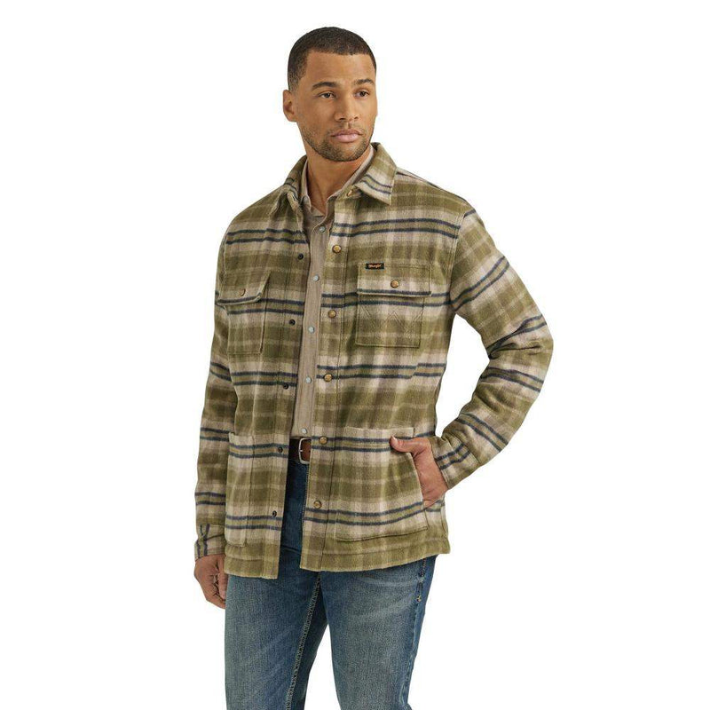 Men's Quilted Flannel Shirt Jacket