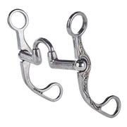 Silver Engraved Small Correctional Port Shank Bit