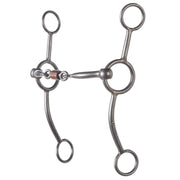 Smooth 3 Piece Roller Circle Gag Bit