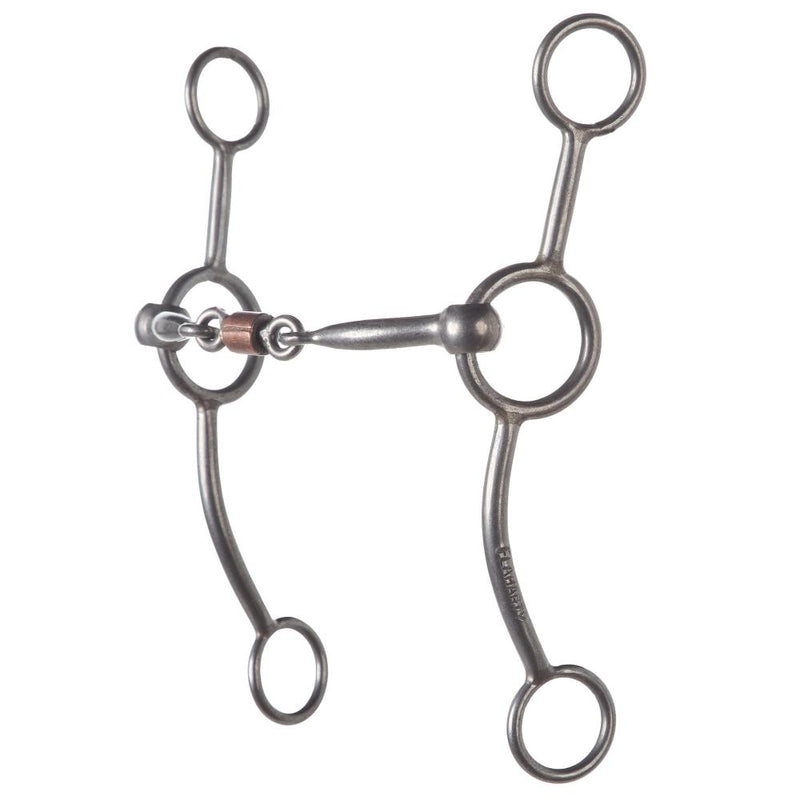 Smooth 3 Piece Roller Circle Gag Bit