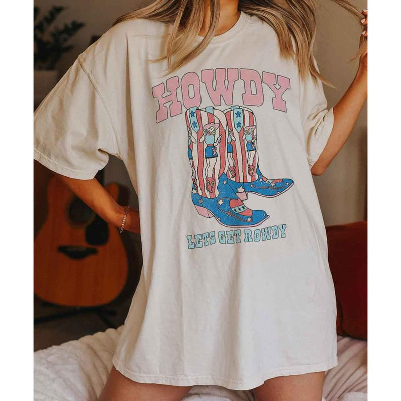 Women's Howdy Let's Get Rowdy Tee