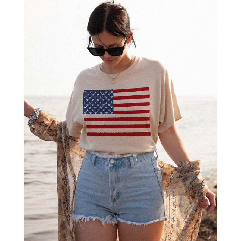 Women's American Flag Tee