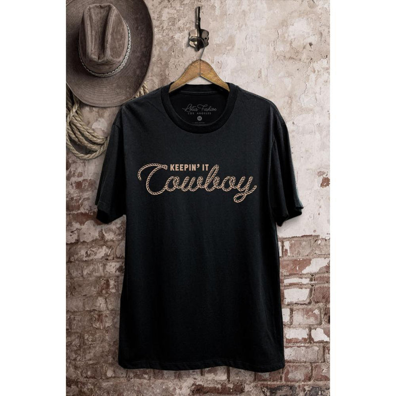 Women's Keepin It Cowboy Black Tee