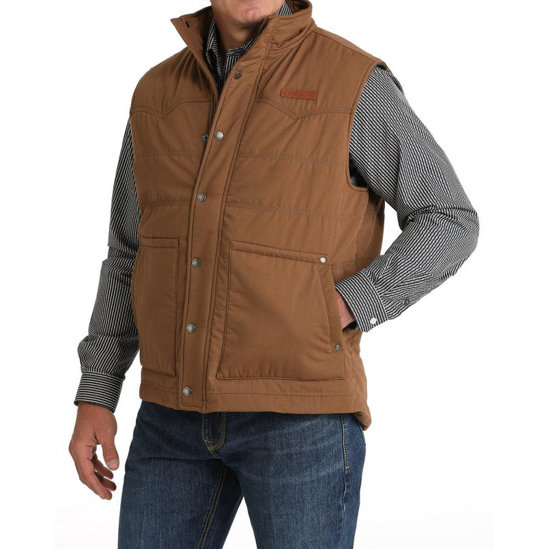 Men's Brown Quilted Vest