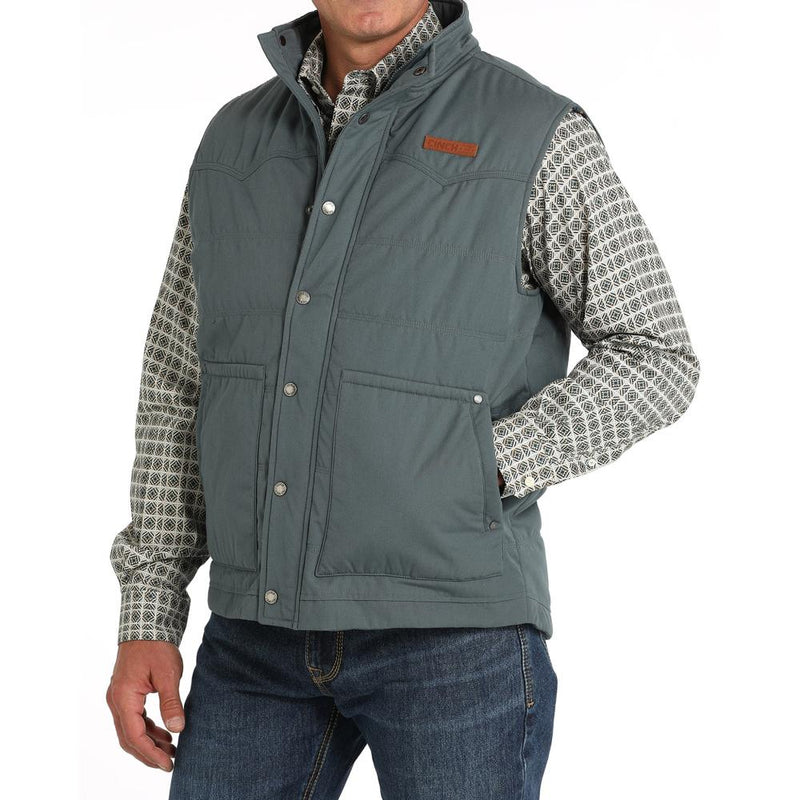 Men's Blue Quilted Vest