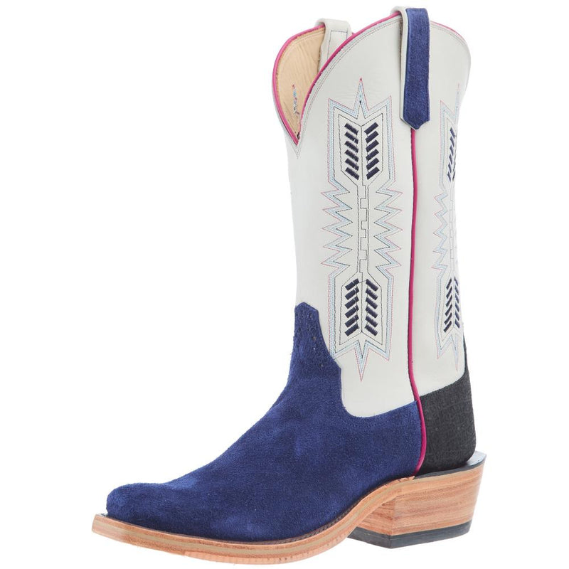 Men`s Ride Ready Royal Blue Wyoming Roughout Vamp 13in Creme Top