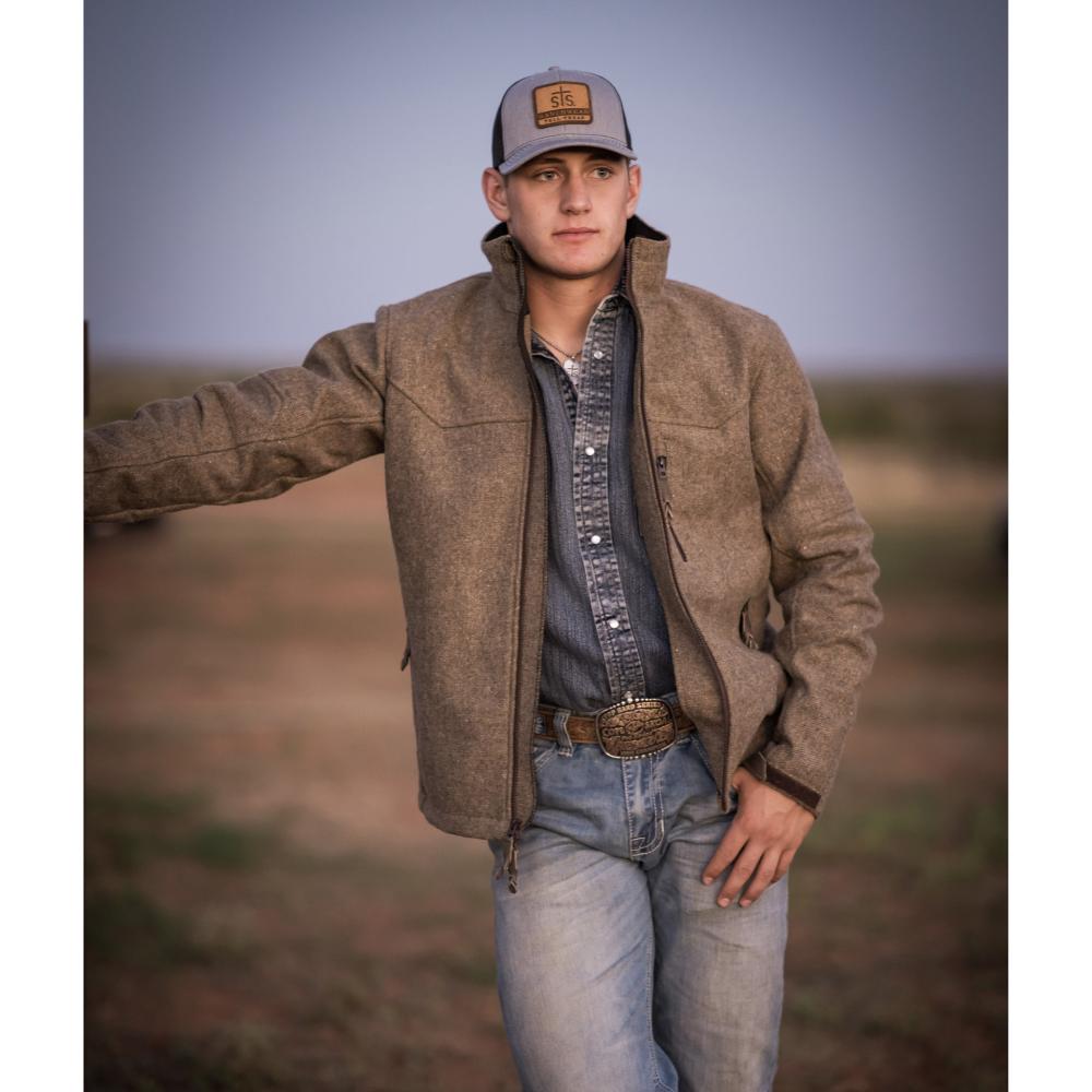 STS Ranchwear Men's Tan Tweed Stone Jacket
