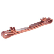 Rolled Knot Burgundy Latigo Large Horse Curb Strap