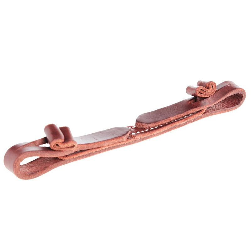 Rolled Knot Burgundy Latigo Large Horse Curb Strap