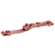 Rolled Knot Burgundy Latigo Pony Curb Strap