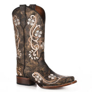 Women`s Floral Vamp 11In Floral Embroidered Top Boot