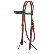 Cosmic Cowgirl Beaded Gag Cheek Browband Headstall