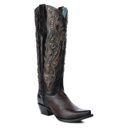 Women`s Chocolate Tall Embroidered Boot