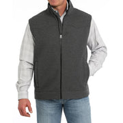 Men's Charcoal Wool Blend Bonded Vest
