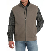 Men's Khaki Wool Blend Bonded Vest