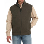 Men's Brown Wool Blend Bonded Vest