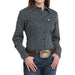 Women's Navy Print Button Down Shirt