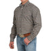Men's Black Vintage Plaid Button Down Shirt