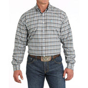 Men's Blue Plaid Button Down Shirt