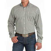 Men's Cream Print Button Down Shirt
