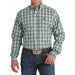 Men's Green Plaid Button Down Shirt