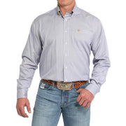 Men's Purple Stripe Button Down Shirt