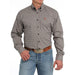 Men's Navy Print Button Down Shirt