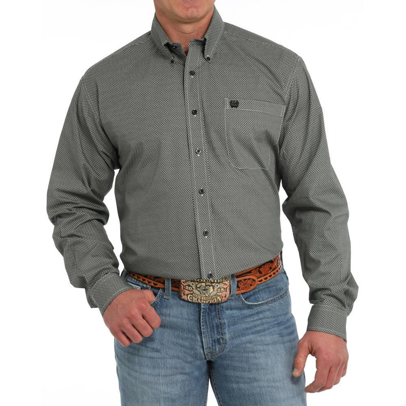 Men's Lime Print Button Down Shirt
