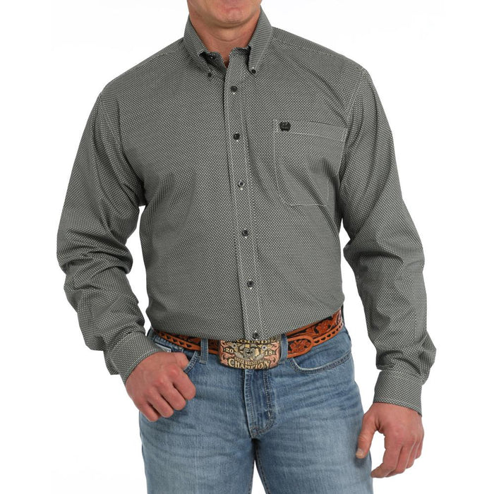 Men's Lime Print Button Down Shirt