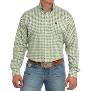 Men's Lime Print Button Down Shirt
