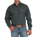 Men's Black Print Button Down Shirt