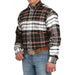 Men's Black Vintage Plaid Button Down Shirt