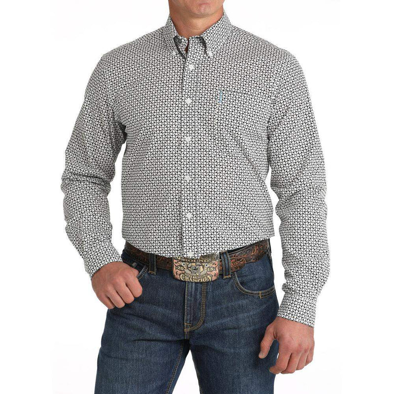 Men's White Modern Fit Button Down Shirt