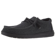 Mens Wally Sox Micro Total Black Casual Shoe