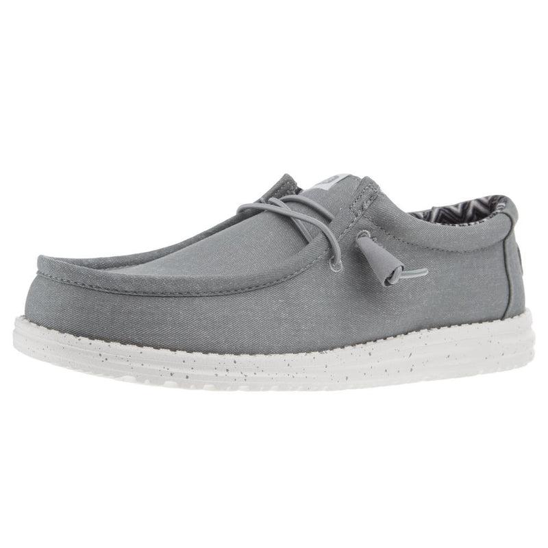 Mens Grey Wally Canvas Casual Shoe