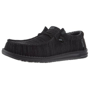 Mens Black Wally Stretch Mesh Casual Shoe