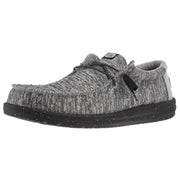 Mens Dark Grey Wally Sport Knit Casual Shoe