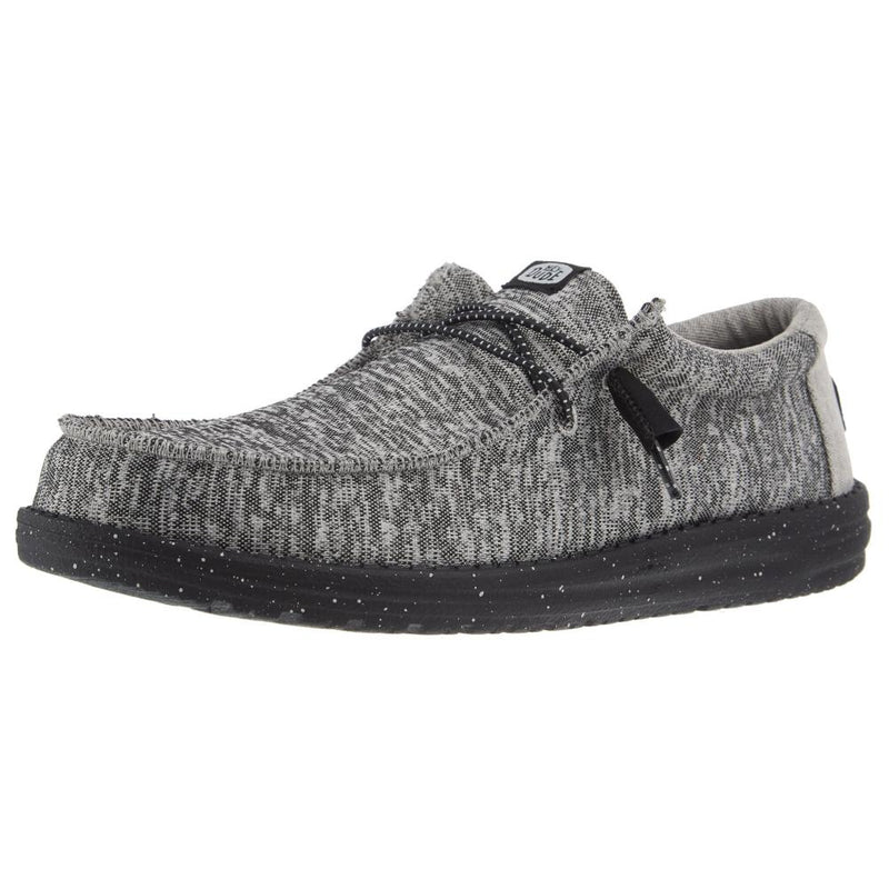 Mens Dark Grey Wally Sport Knit Casual Shoe