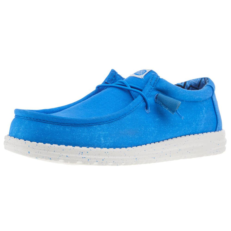 Mens Wally Canvas Blue Casual Shoe