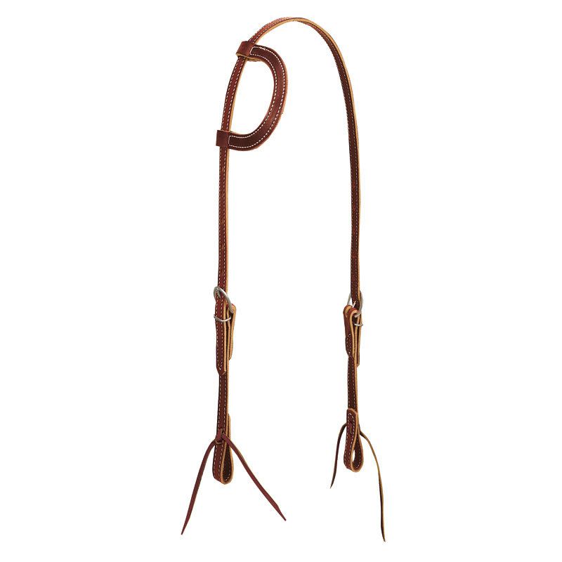 5/8in Single Ear Brown Latigo Leather Headstall