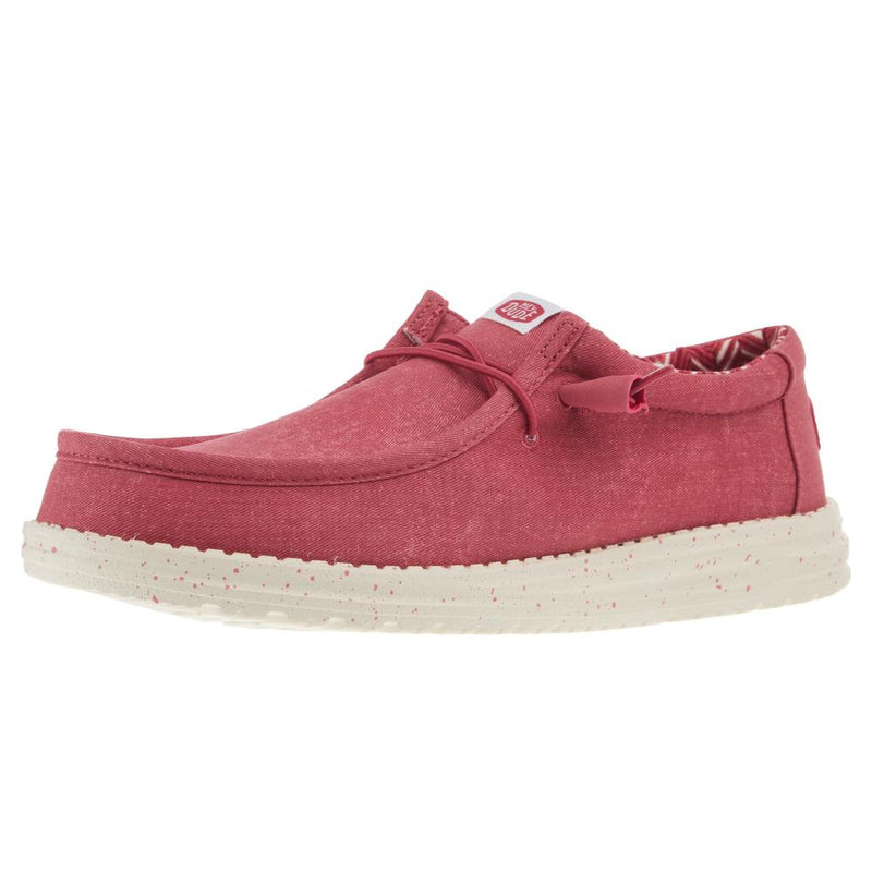 Mens Wally Canvas Red Casual Shoe