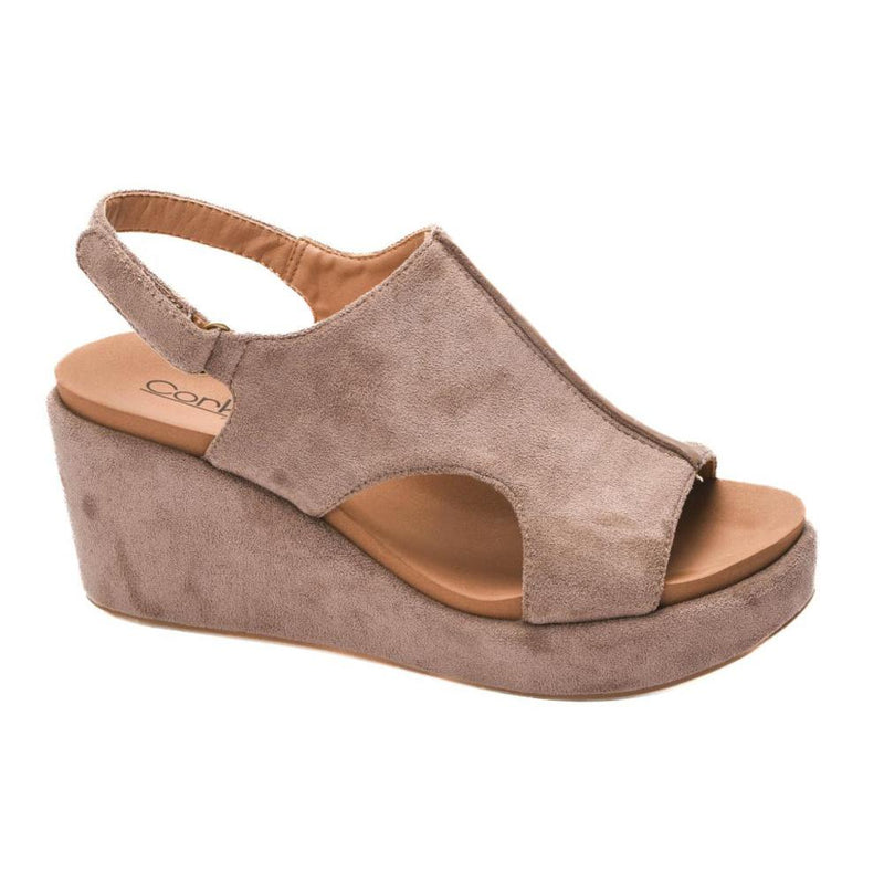Women`s Corky Carley Too Light Grey Wedge Sandal