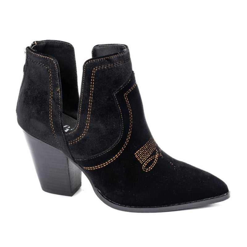 Women`s Smoke Show Black Velvet Bootie