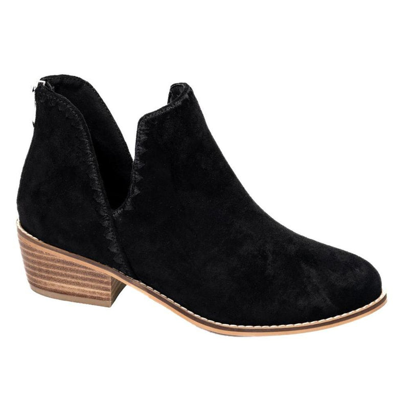 Women`s Spice It Up Black Faux Suede Bootie