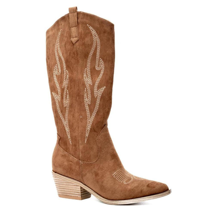 Corkys Footwear Women`s Headliner Tobacco Faux Suede Tall Boot
