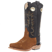 Children`s Light Brown Suede w/ Black Heel Counter and Leather Sole