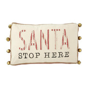 Santa Stop Here Webbing Pillow