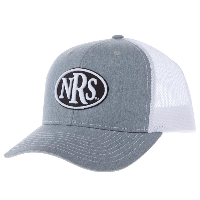 Grey and White Oval Patch Cap
