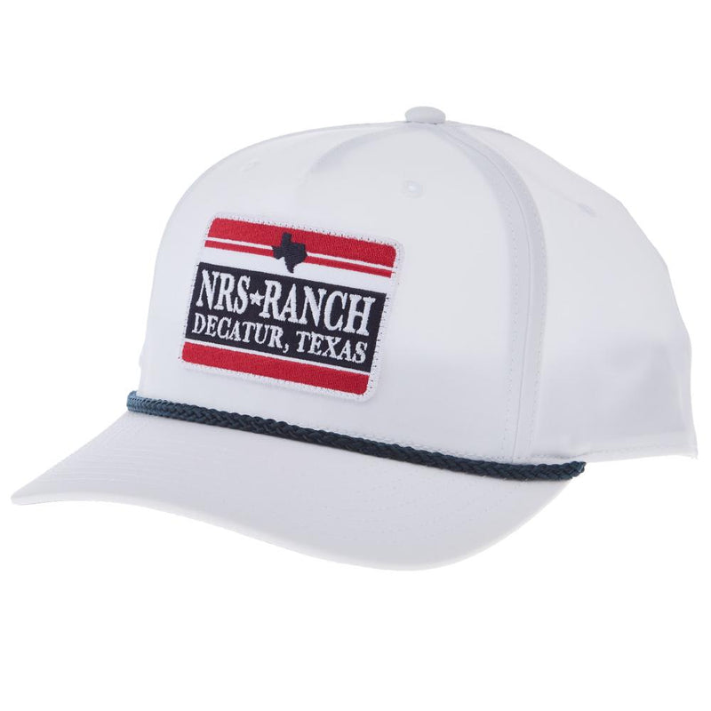 Ranch White and Navy Rope Cap