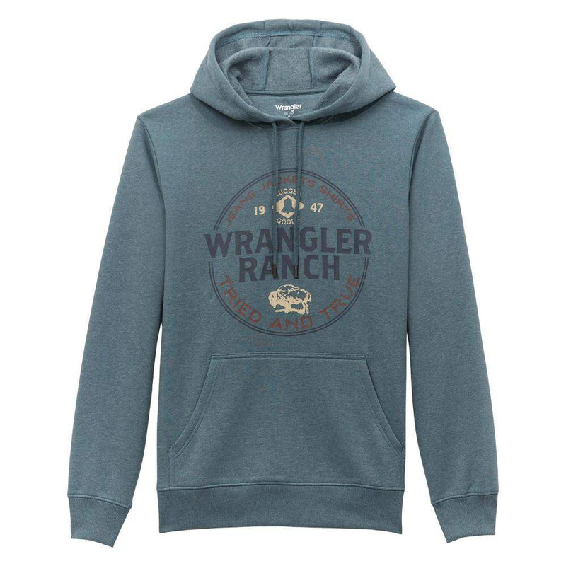 Wrangler Men's Ranch Goblin Blue Hoodie